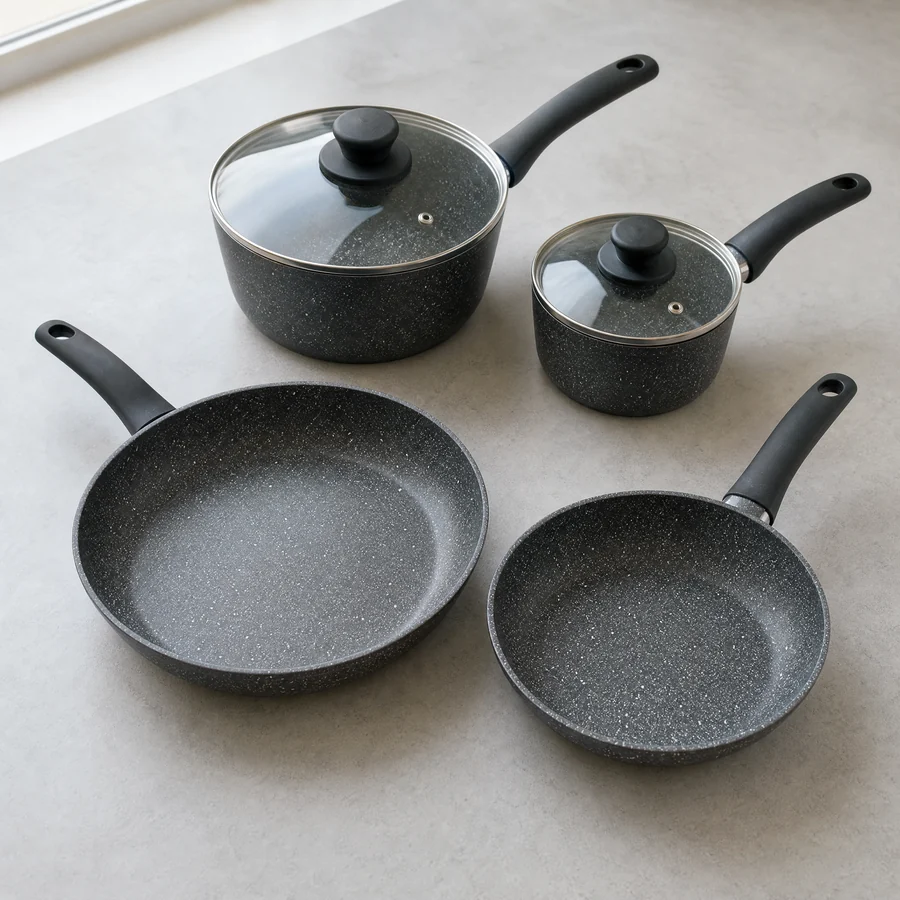 Stone-effect cookware set