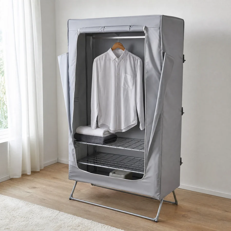 Heated clothes airer